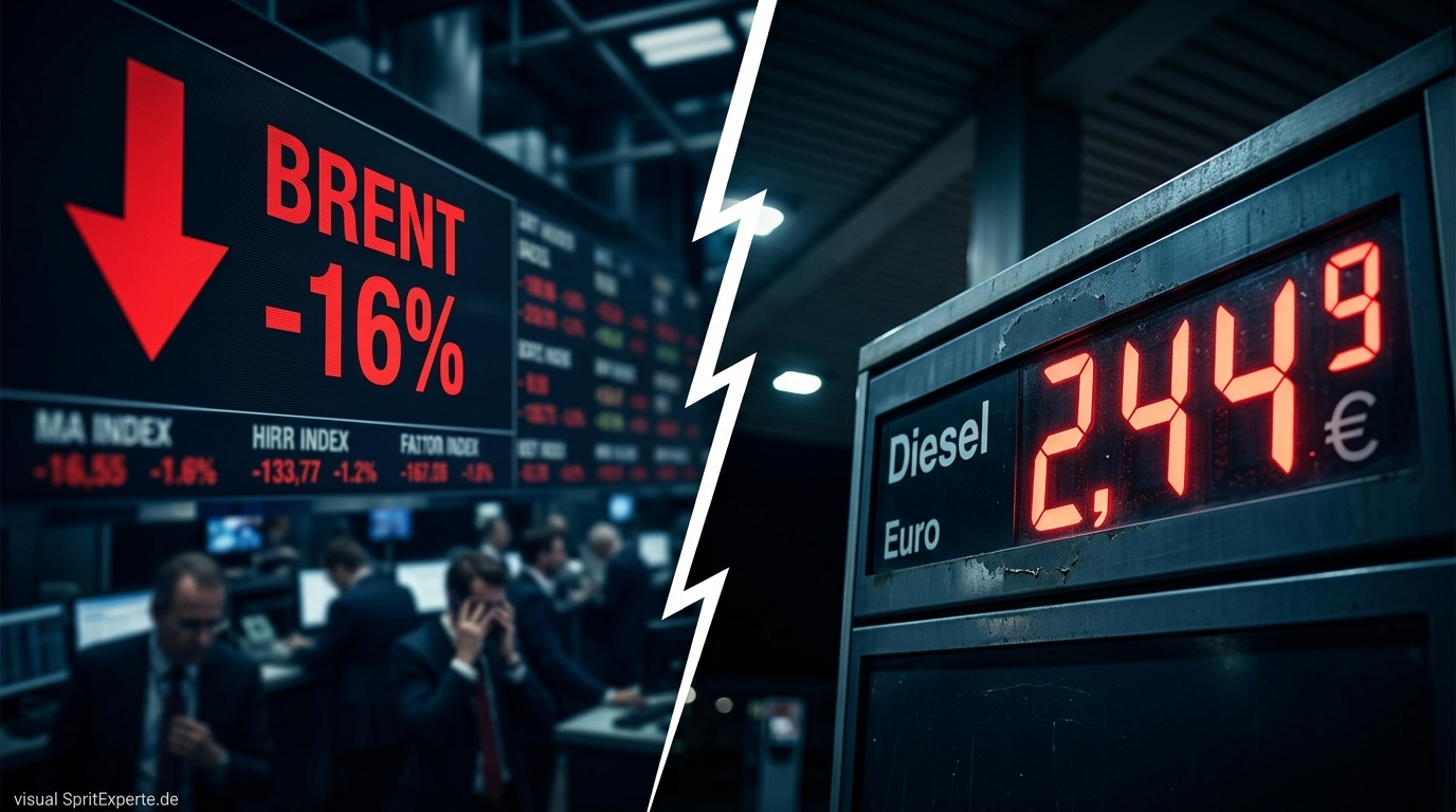 Diesel so teuer wie nie – doch Ölpreis stürzt ab: Wann kommt die Entlastung?