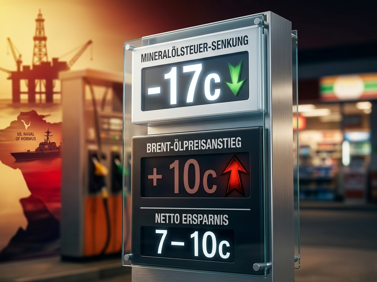 17 Cent Steuersenkung, Öl bleibt teuer: Was Autofahrer jetzt wirklich an der Zapfsäule spüren