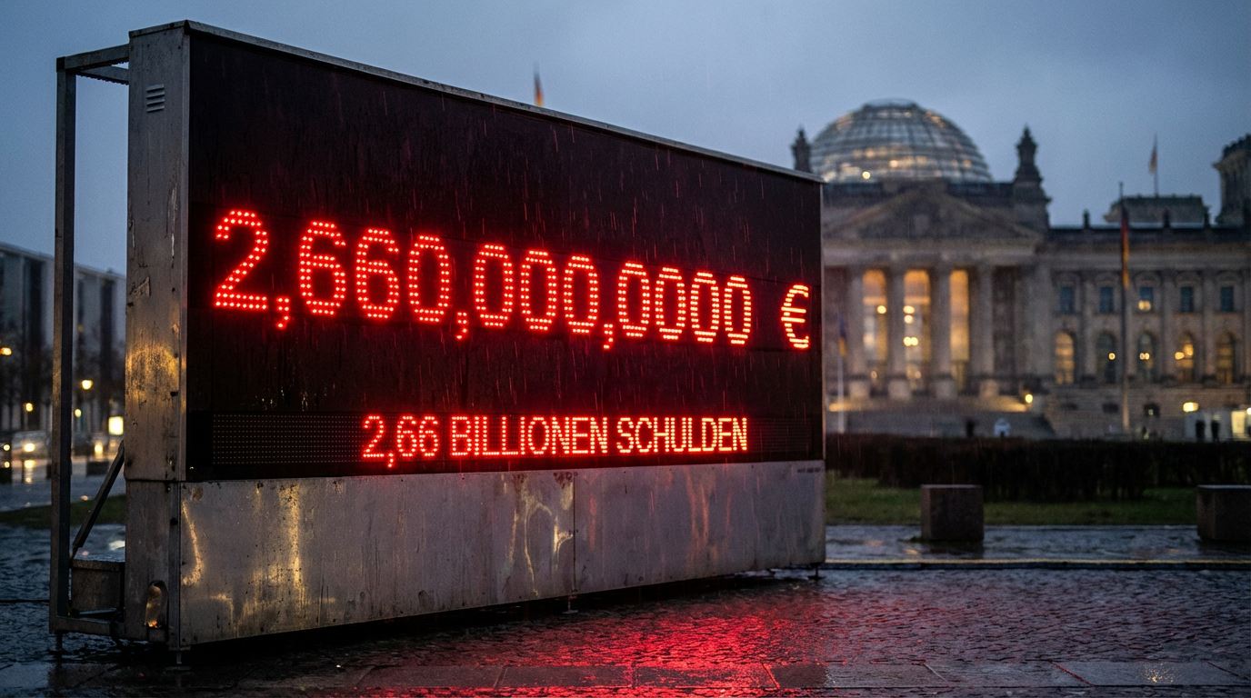 Deutschlands Schuldenberg wächst auf fast 2,7 Billionen Euro