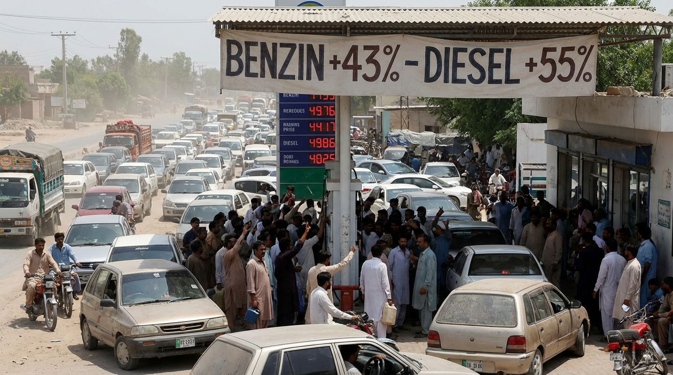 Pakistan erhöht Spritpreise drastisch – Benzin +43%, Diesel +55%